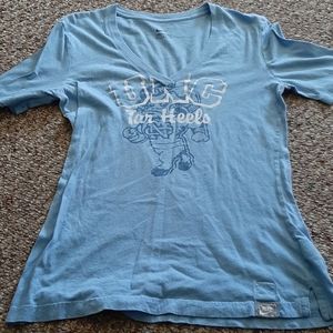 Nike UNC v neck t shirt